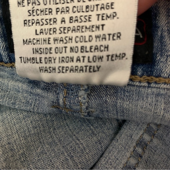 Vintage 90s Y2K Santana Jeans Denim Cargo Skirt - Picture 7 of 7